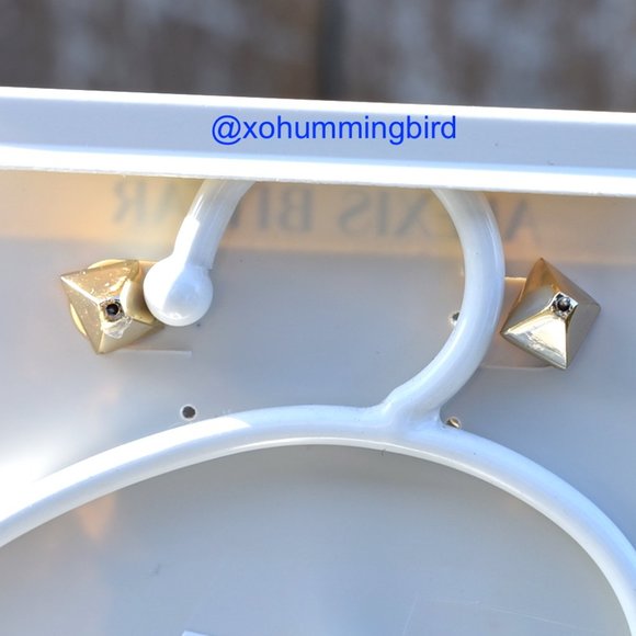 Alexis Bittar | Purple & Gold Study Stud Earrings w/Crystal Burs - Picture 5 of 6